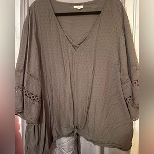 Women’s Maurice’s  olive green blouse plus size